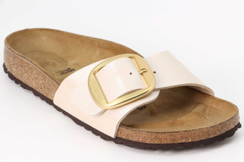 Madrid Big Buckle schmal pearl white