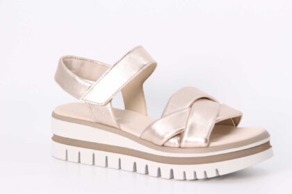 Sandale puder / metallic