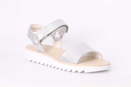 Sandale metallic silver