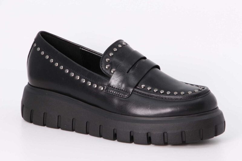 Loafer mit Nieten schwarz