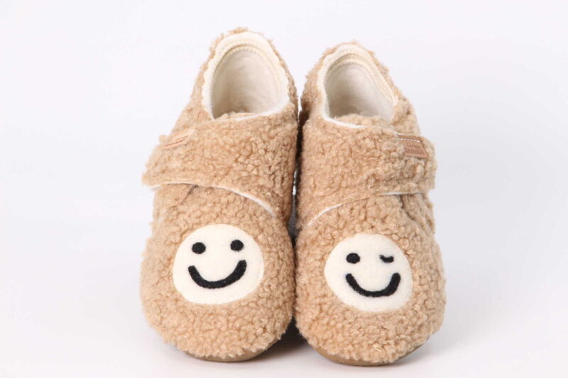 Filzfinken Smiley camel