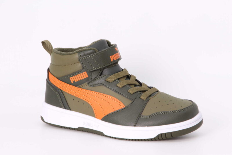 Pumarebound V6 Mid WTR olive / orange