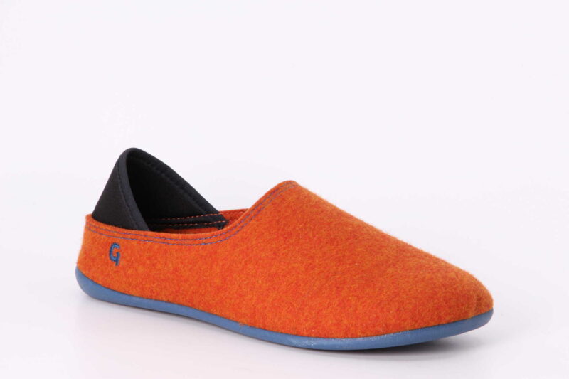 Wool Slip-On orange / petrol