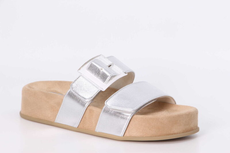 Slide mit Klett metallic alu