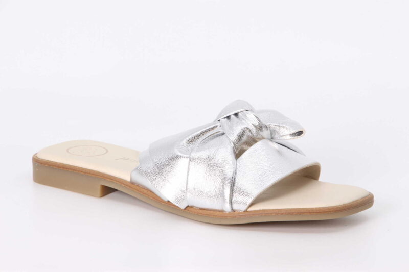 Slide mit Masche metallic alu