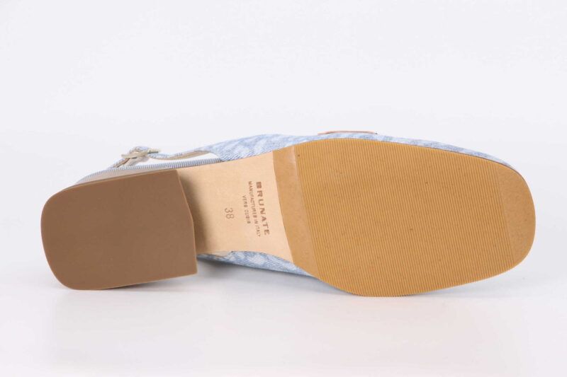 Sling-Pumps denim / bianco – Bild 3