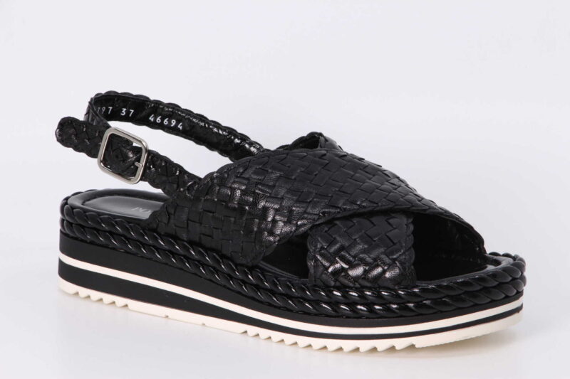 Plateau-Sandalette schwarz