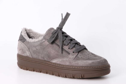 Wintersneaker metallic titan / iron