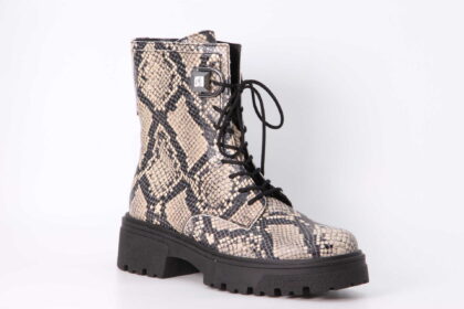 Stiefelette natur / schwarz