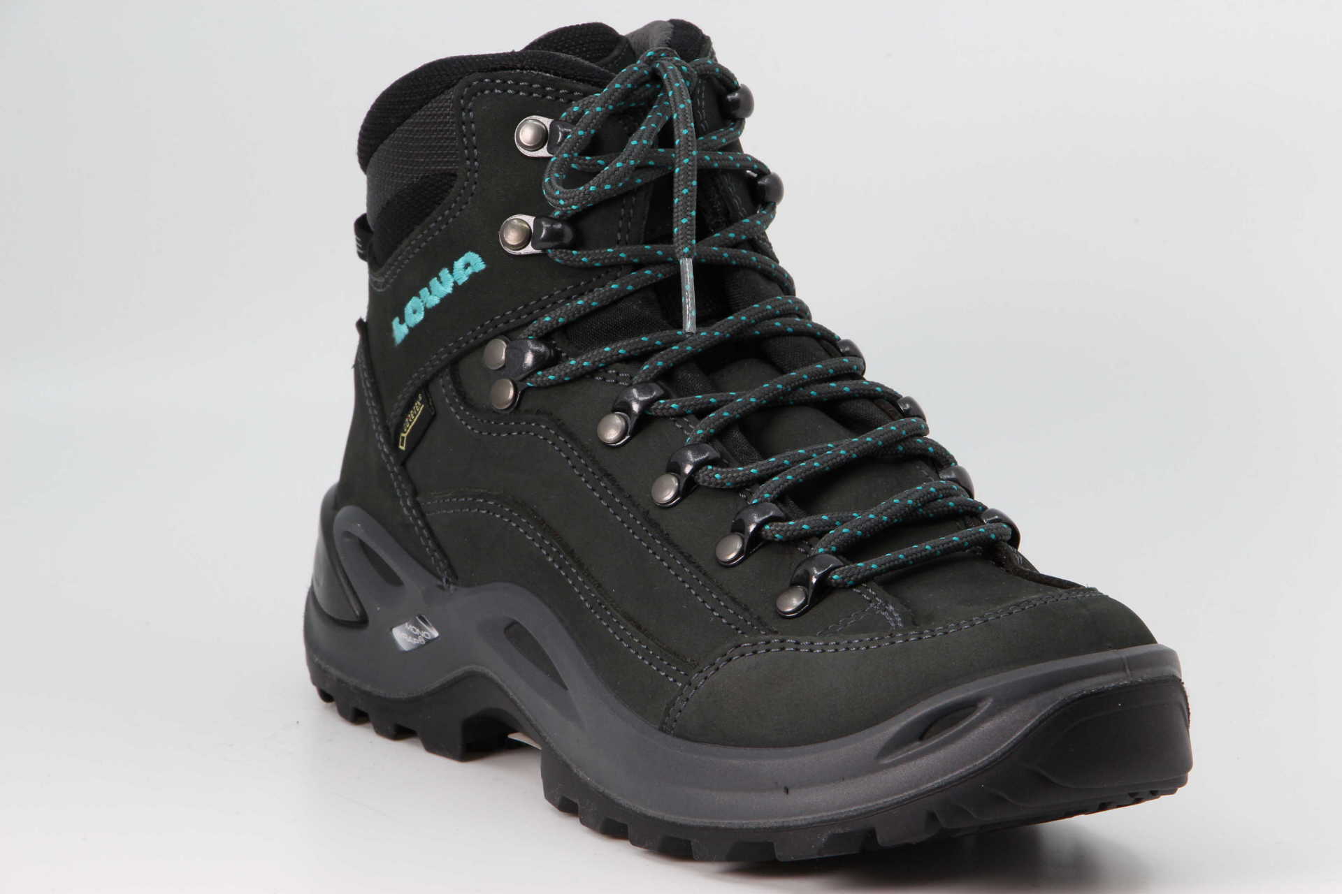 Renegade GTX MID schmal Ws grau / türkis Vorderseite