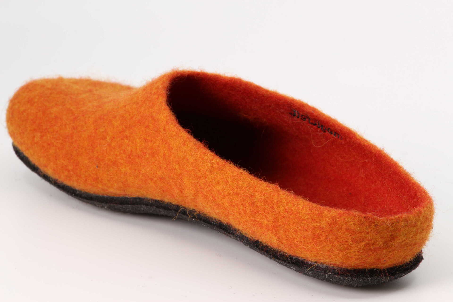 Filzfinken orange Rückseite