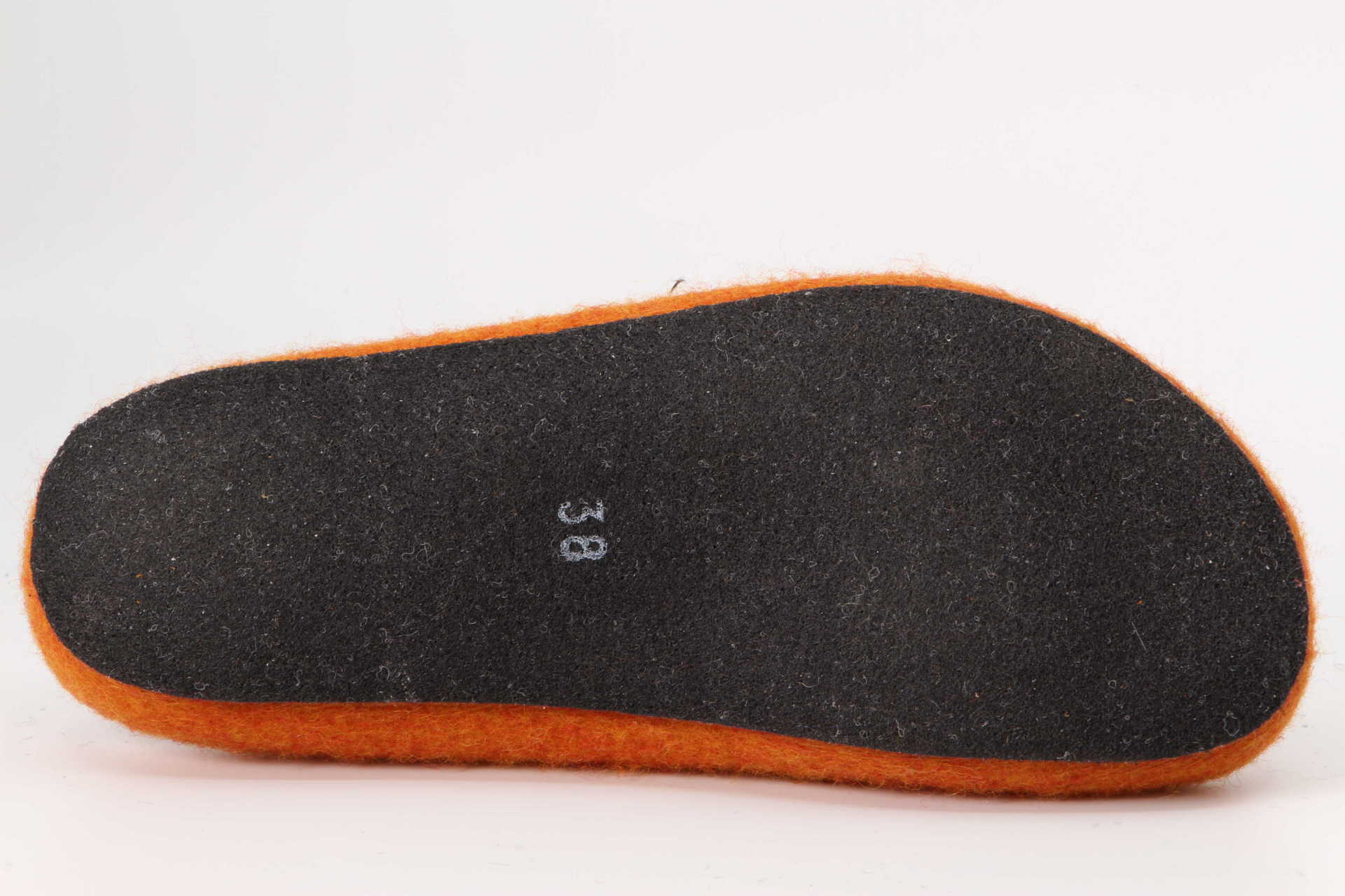 Filzfinken orange Sohle