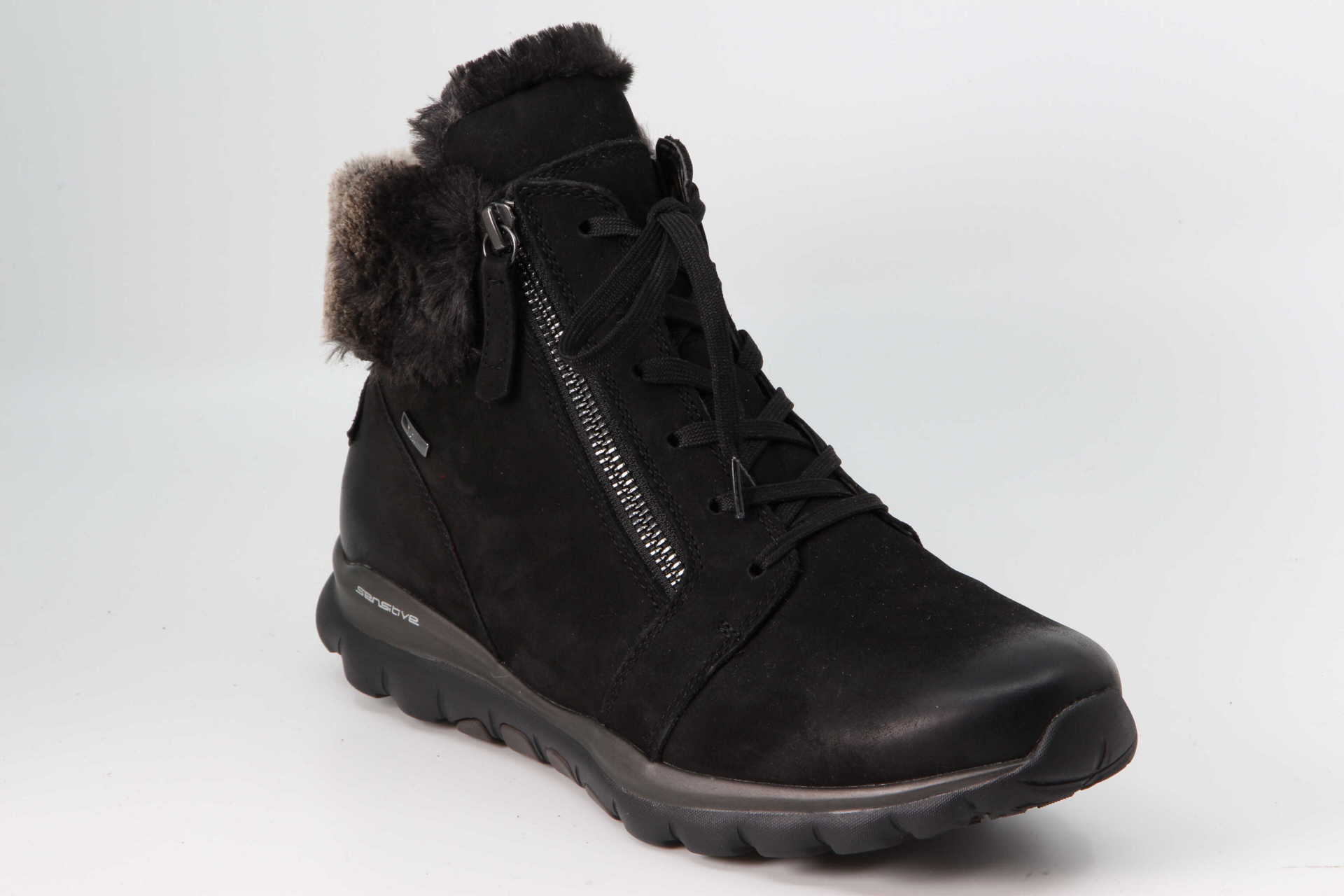 Rolling-Soft Schnürboots schwarz