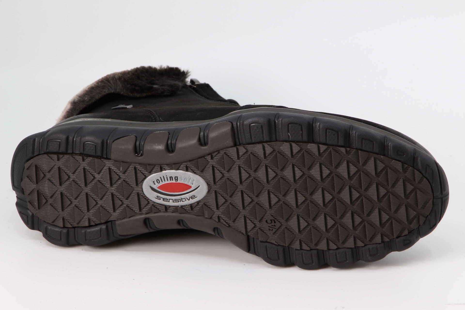 Rolling-Soft Schnürboots schwarz Sohle