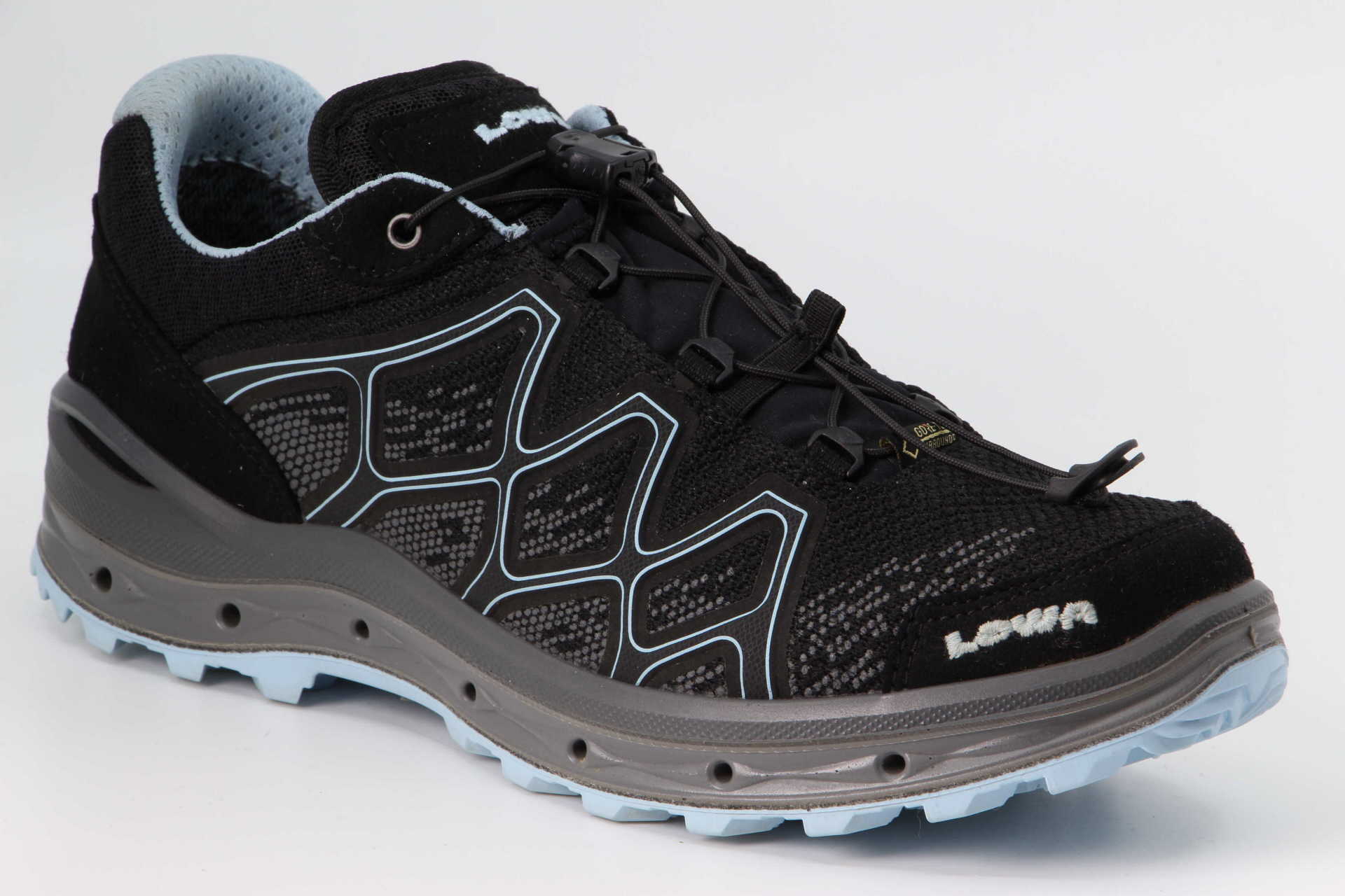 Aerox GTX Lo Ws schwarz / eisblau Vorderseite