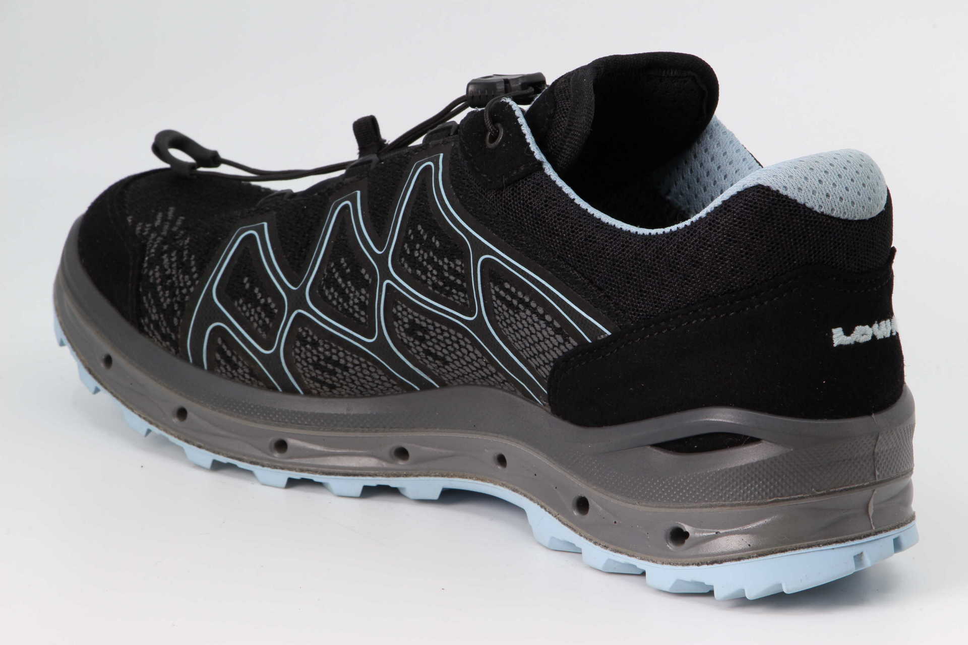 Aerox GTX Lo Ws schwarz / eisblau Rückseite