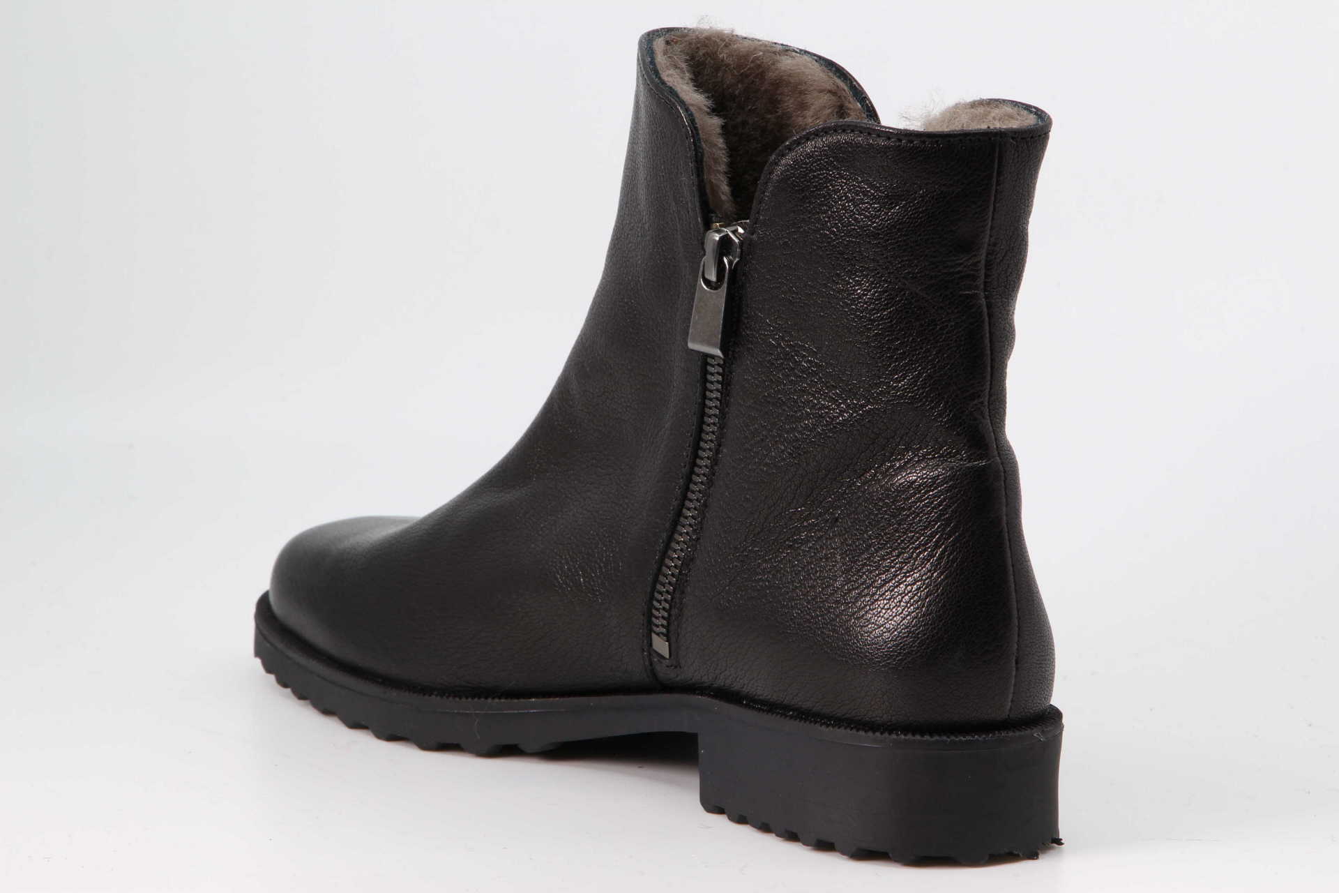 Winterstiefelette schwarz Rückseite