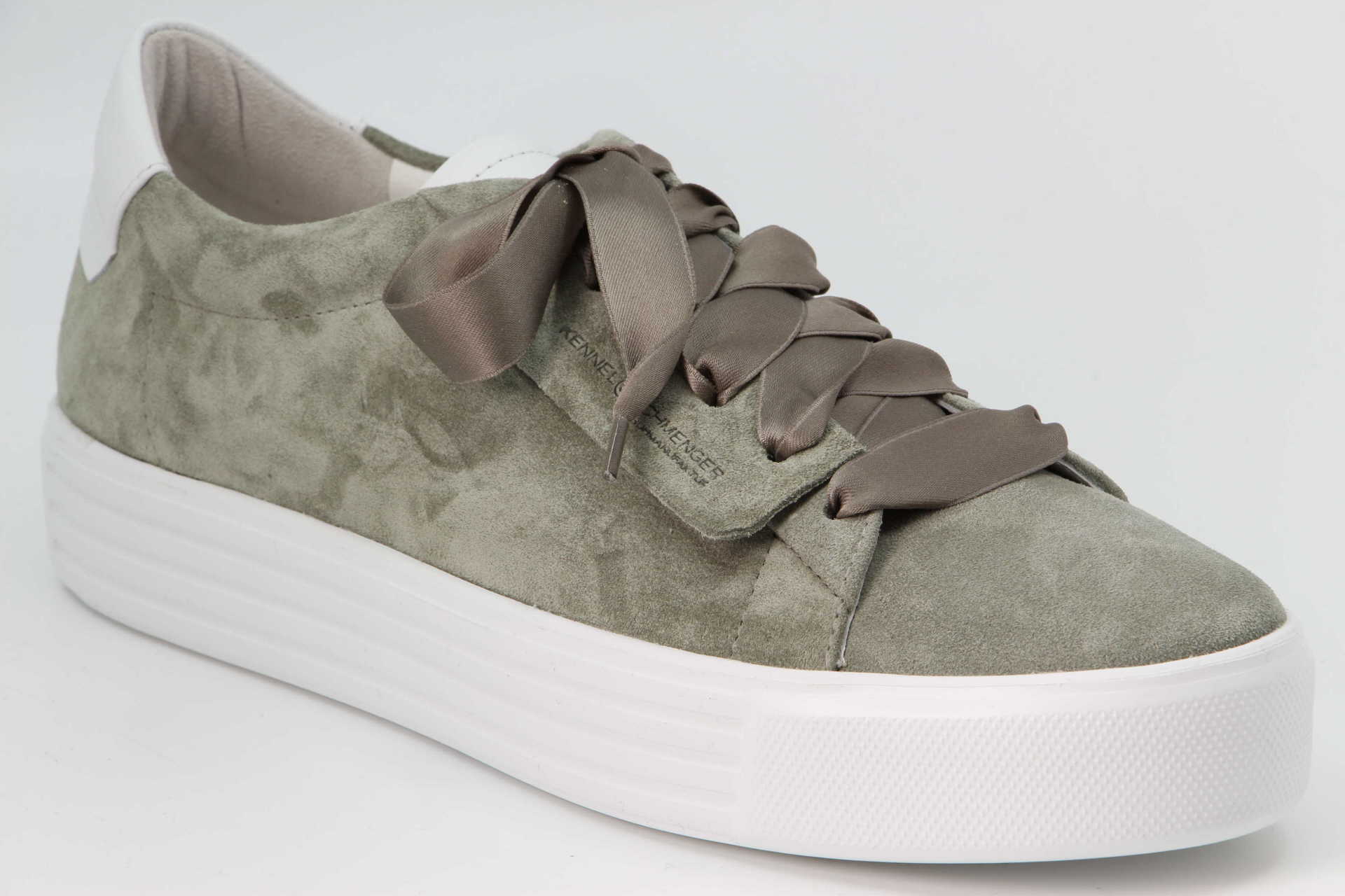 Sneaker grün / schilf calf bianco