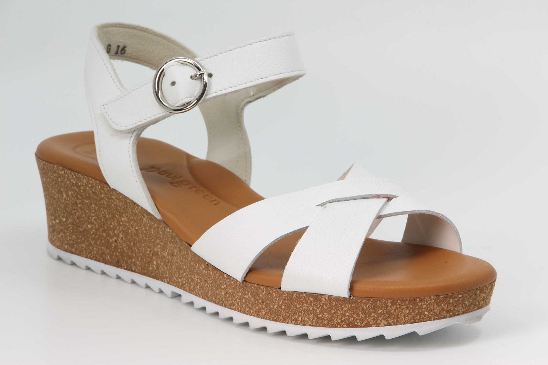 Keilsandalette weiss Vorderseite