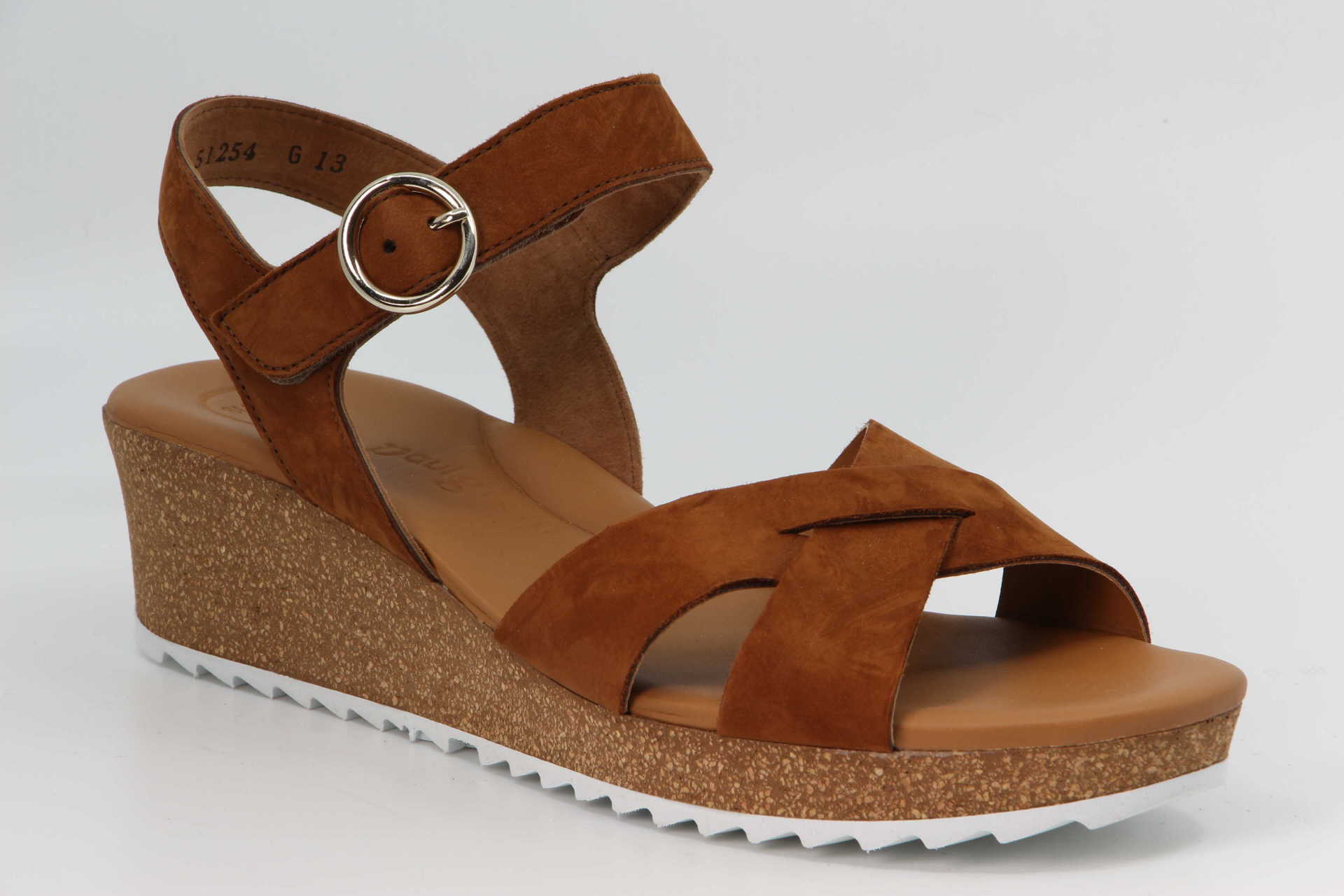 Keilsandalette cognac Vorderseite