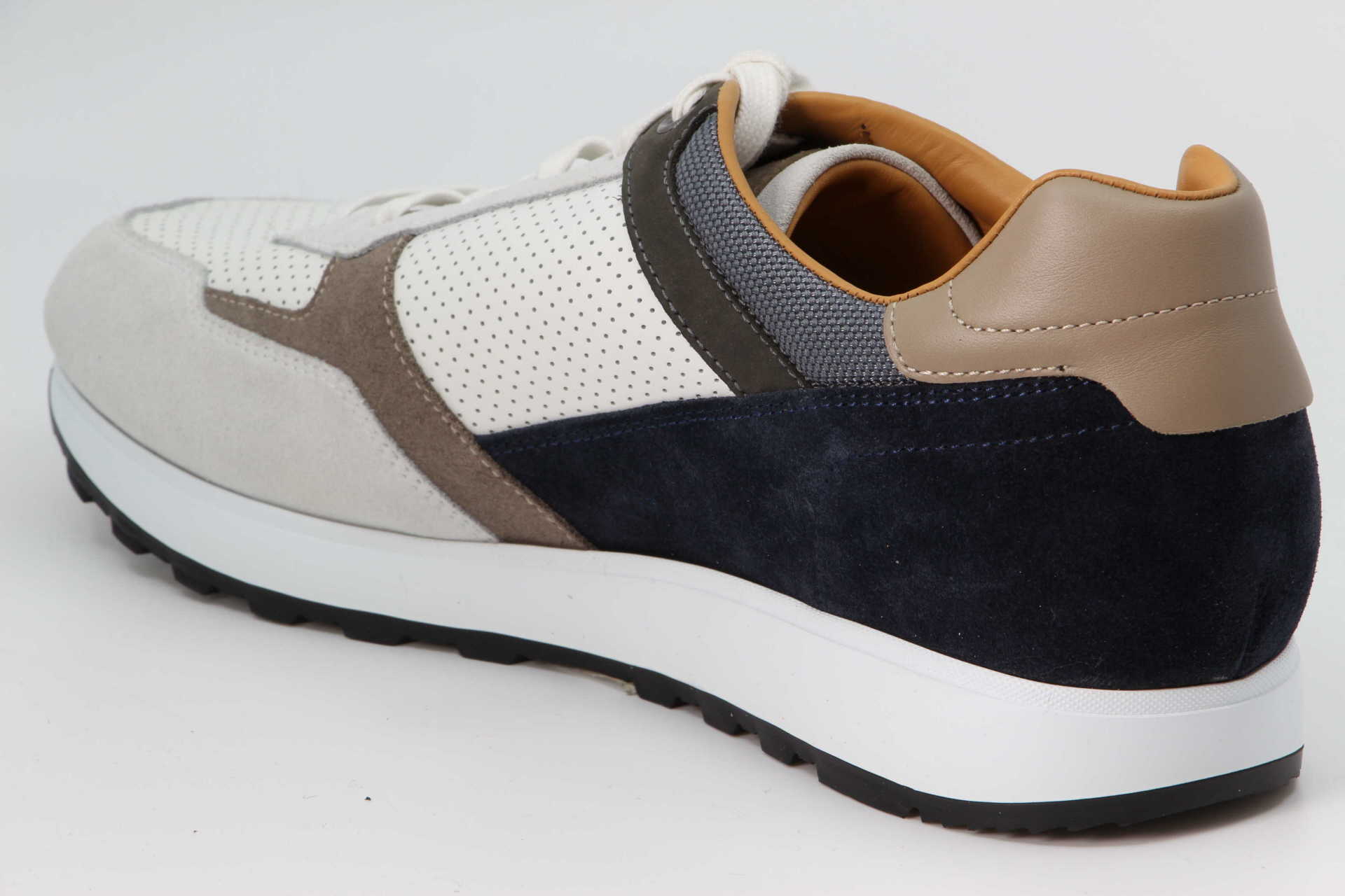 Sneaker blanco-tierra-azul Rückseite