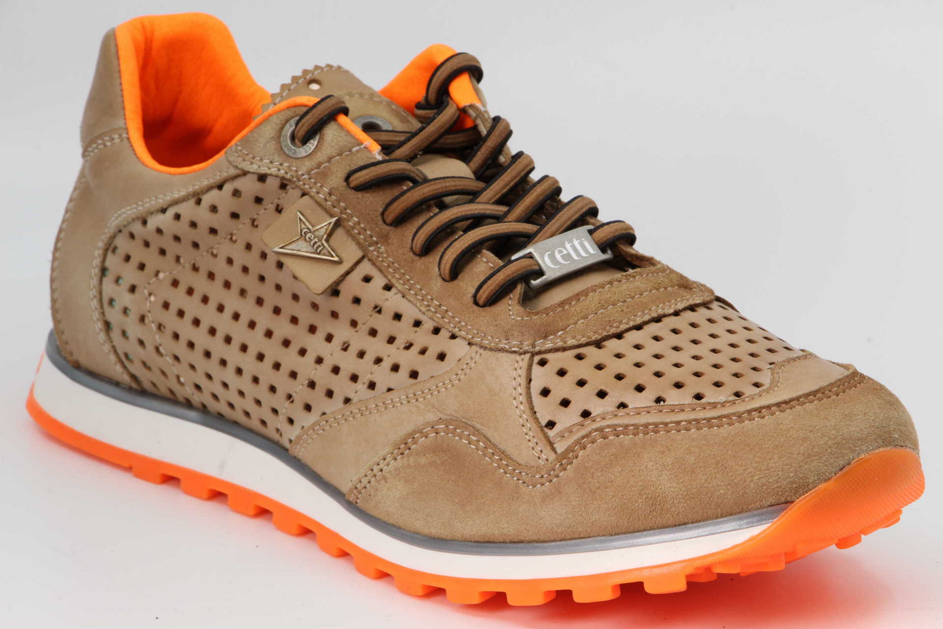 Sneaker tin cuero orange Vorderseite
