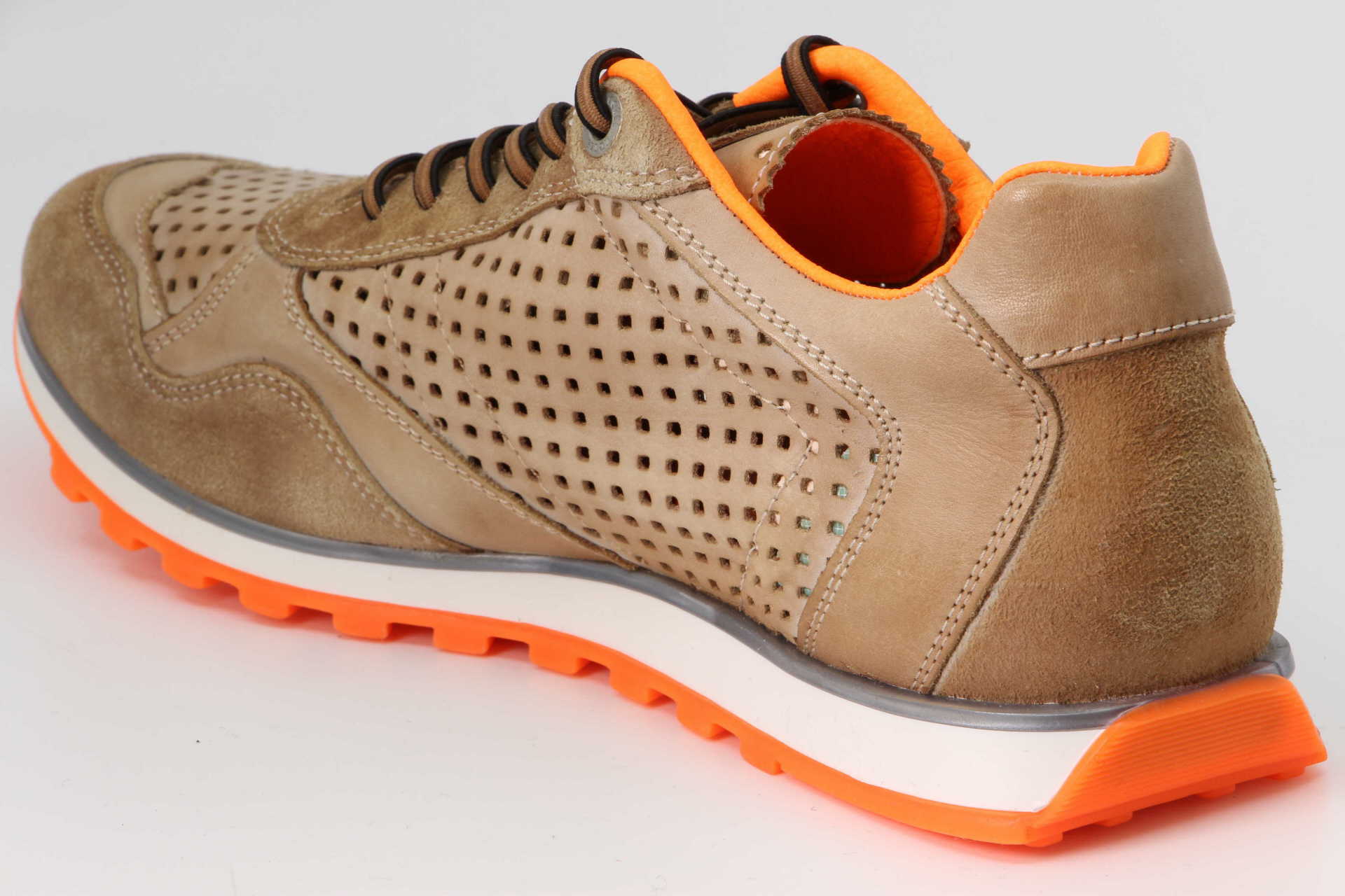 Sneaker tin cuero orange Rückseite
