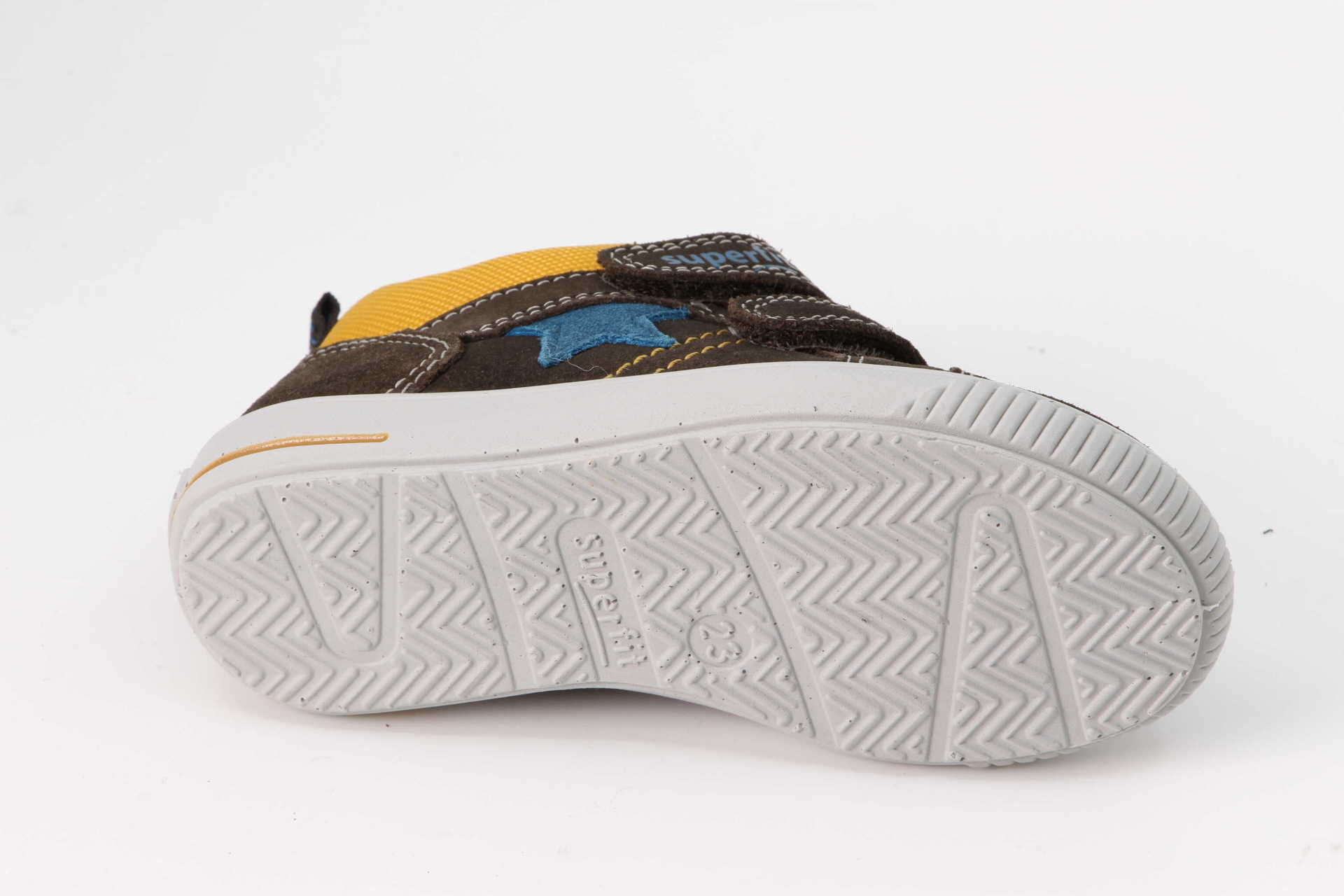 Sneaker braun / gelb Sohle