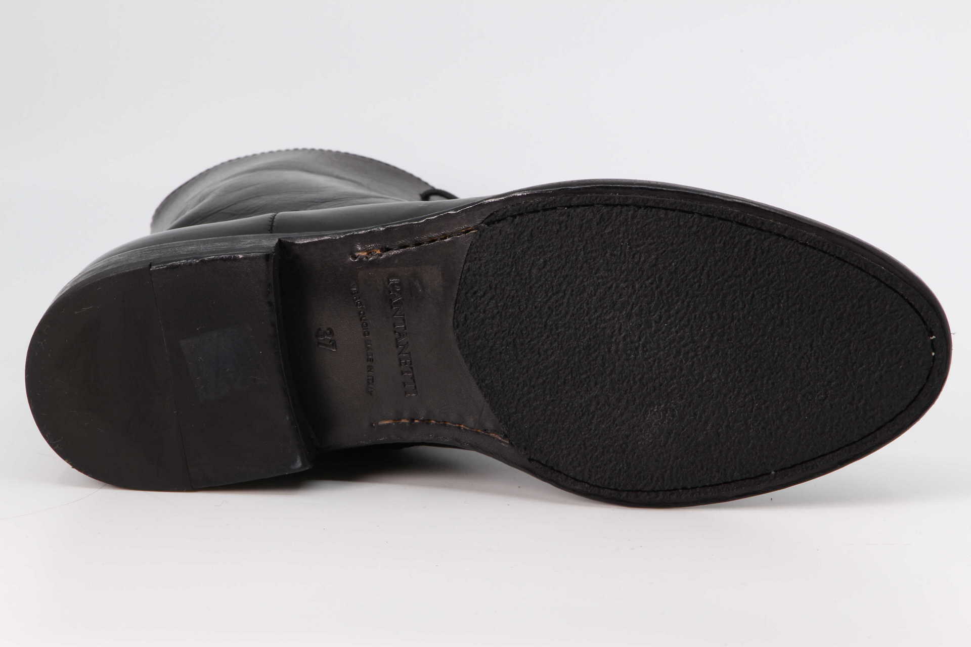 Schnürstiefelette schwarz Sohle