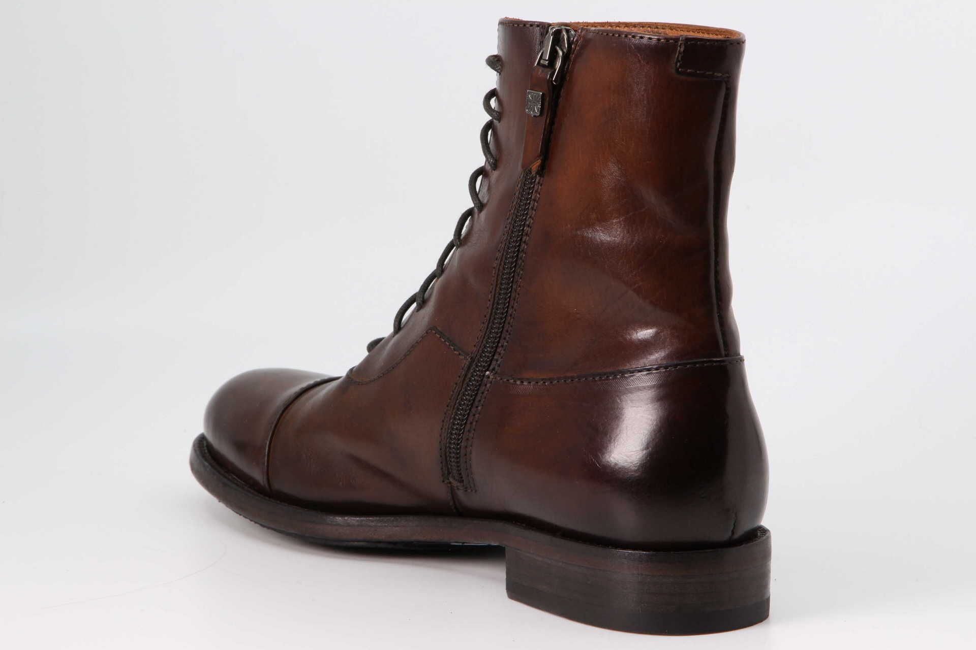 Schnürstiefelette warm brown Rückseite