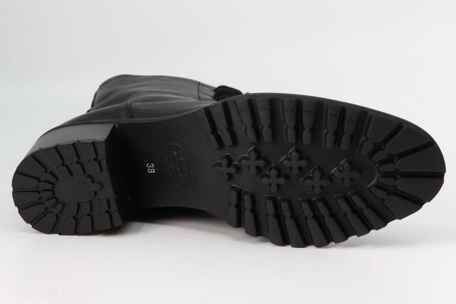 Schnürboots schwarz Sohle