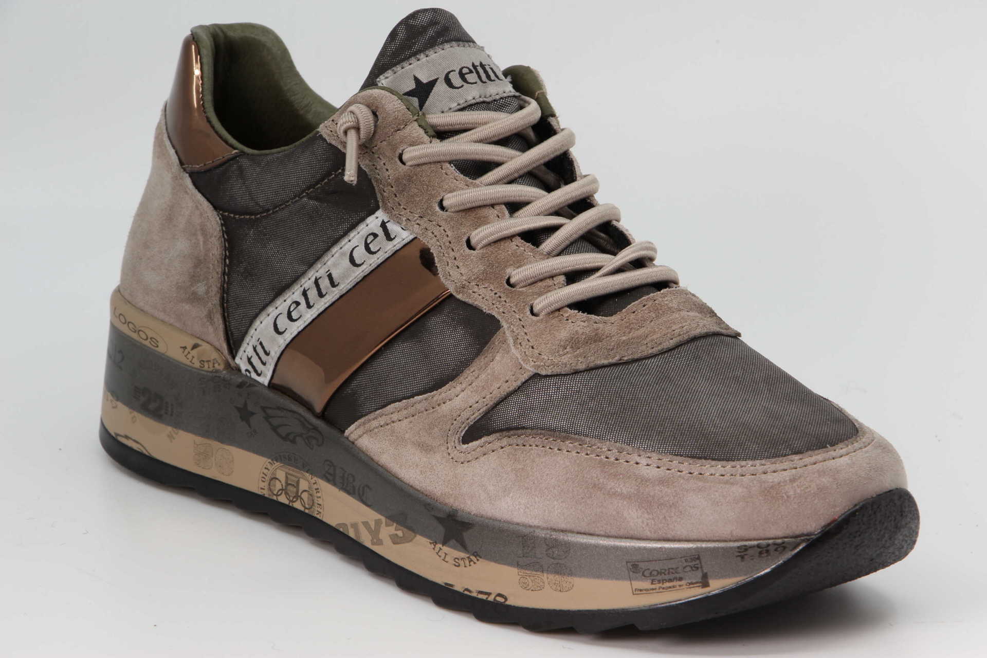 Sneaker old rose / brown