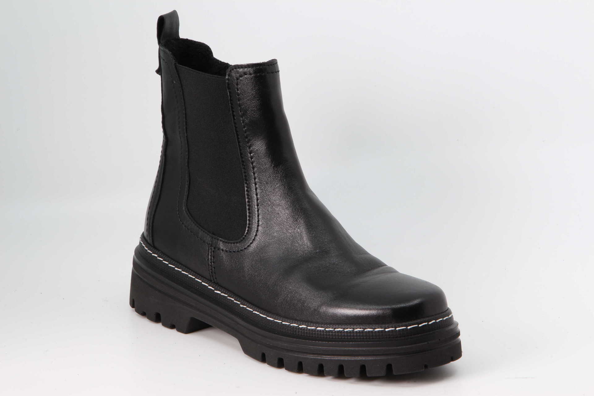 robuste Chelseaboots schwarz Vorderseite