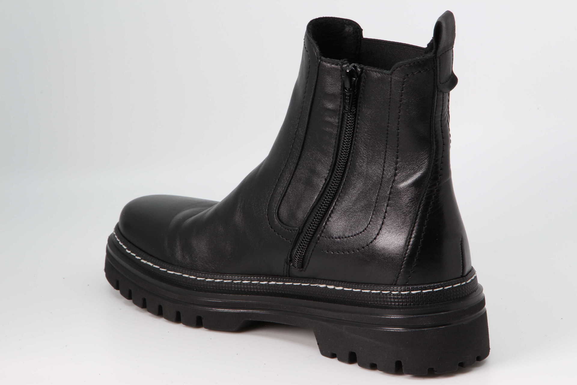 robuste Chelseaboots schwarz Rückseite