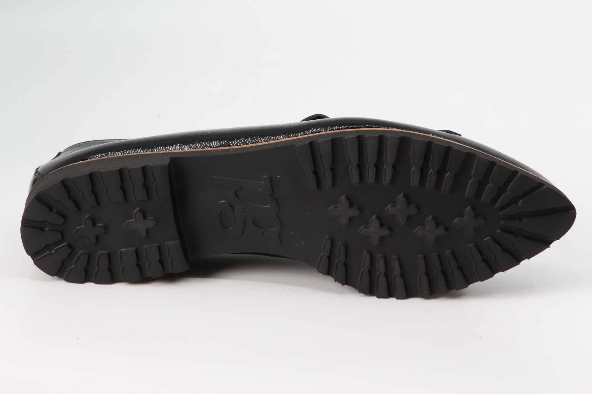 Slipper schwarz Sohle