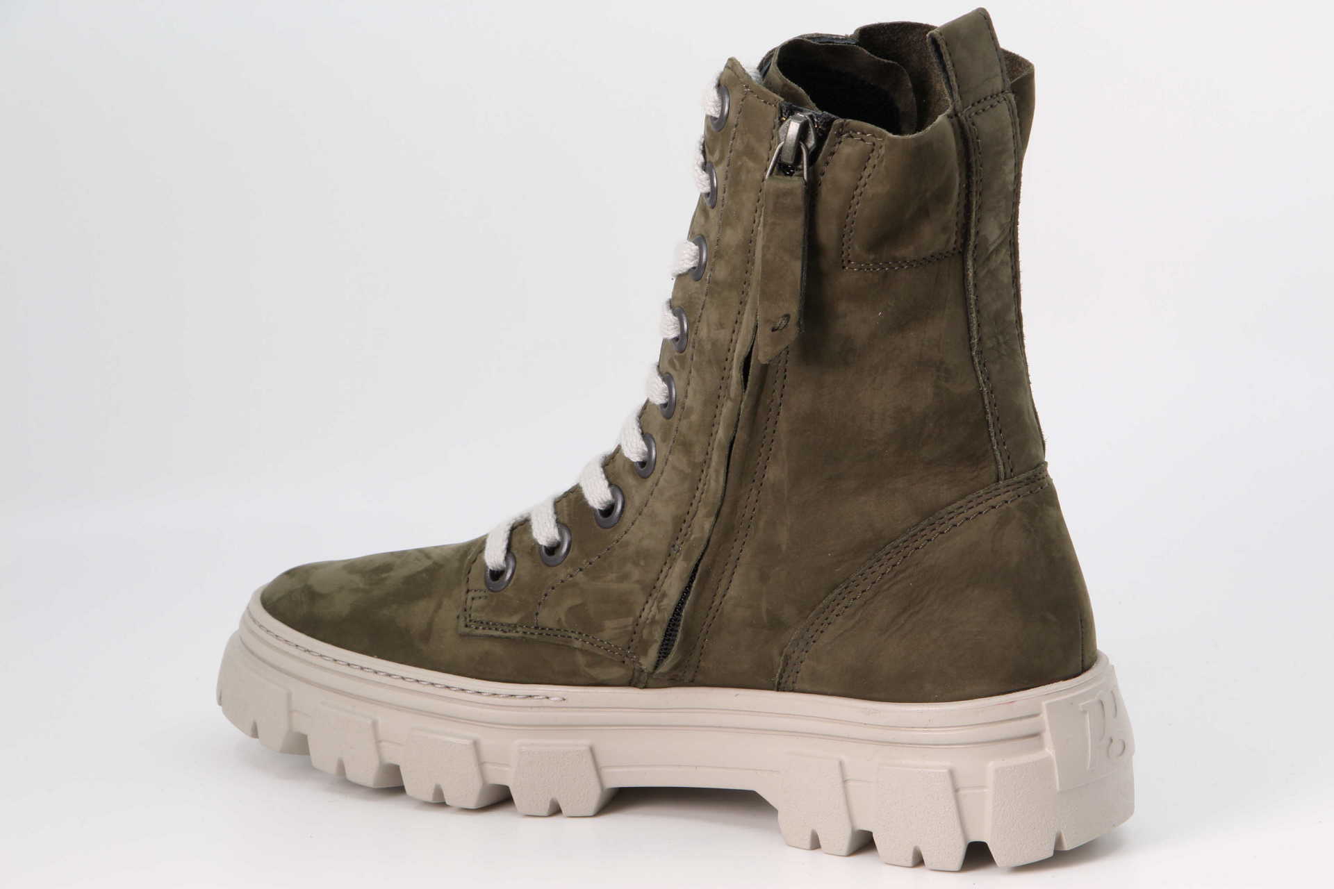 Stiefelette olive Rückseite