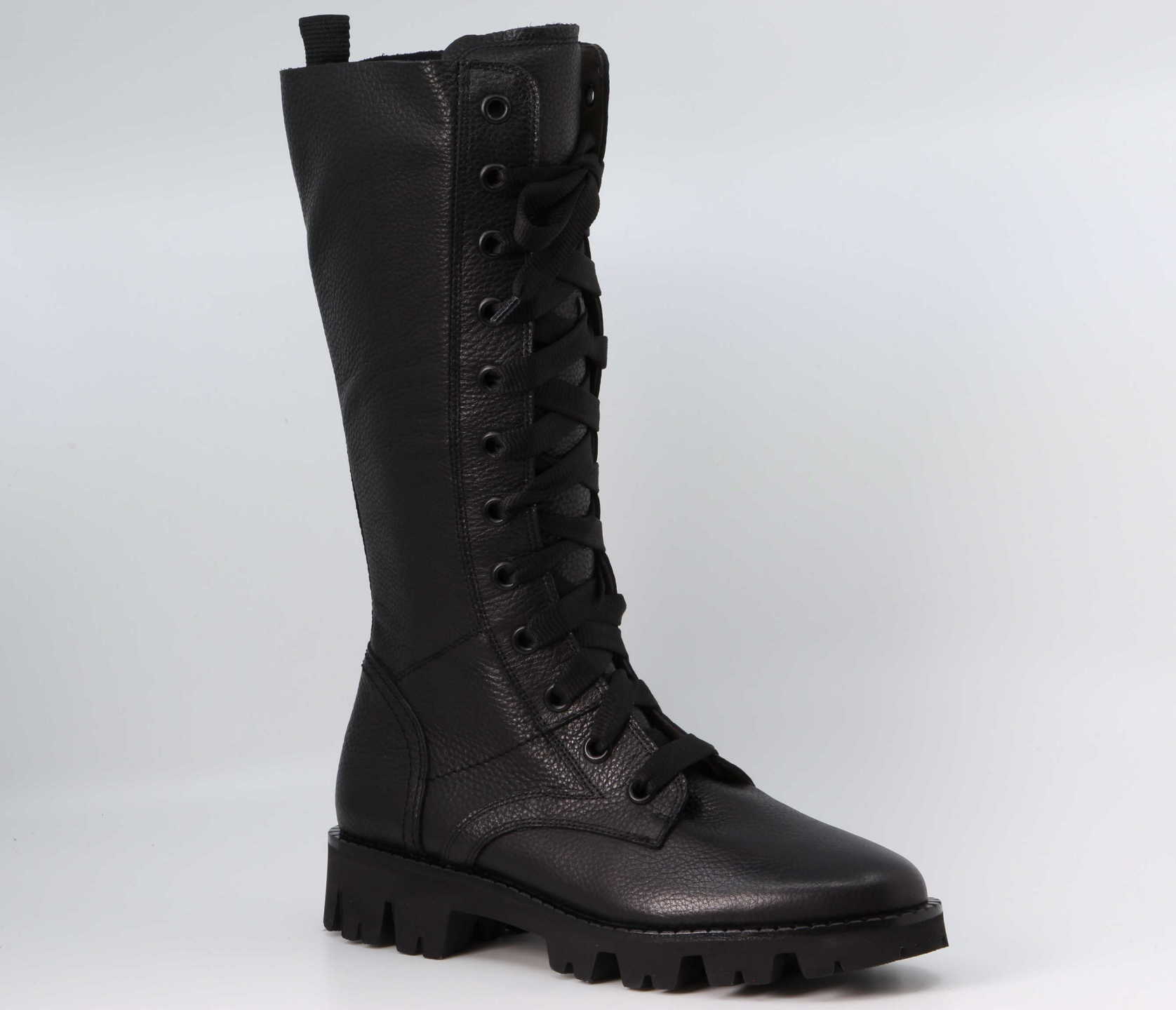 Schnür-Stiefelette schwarz