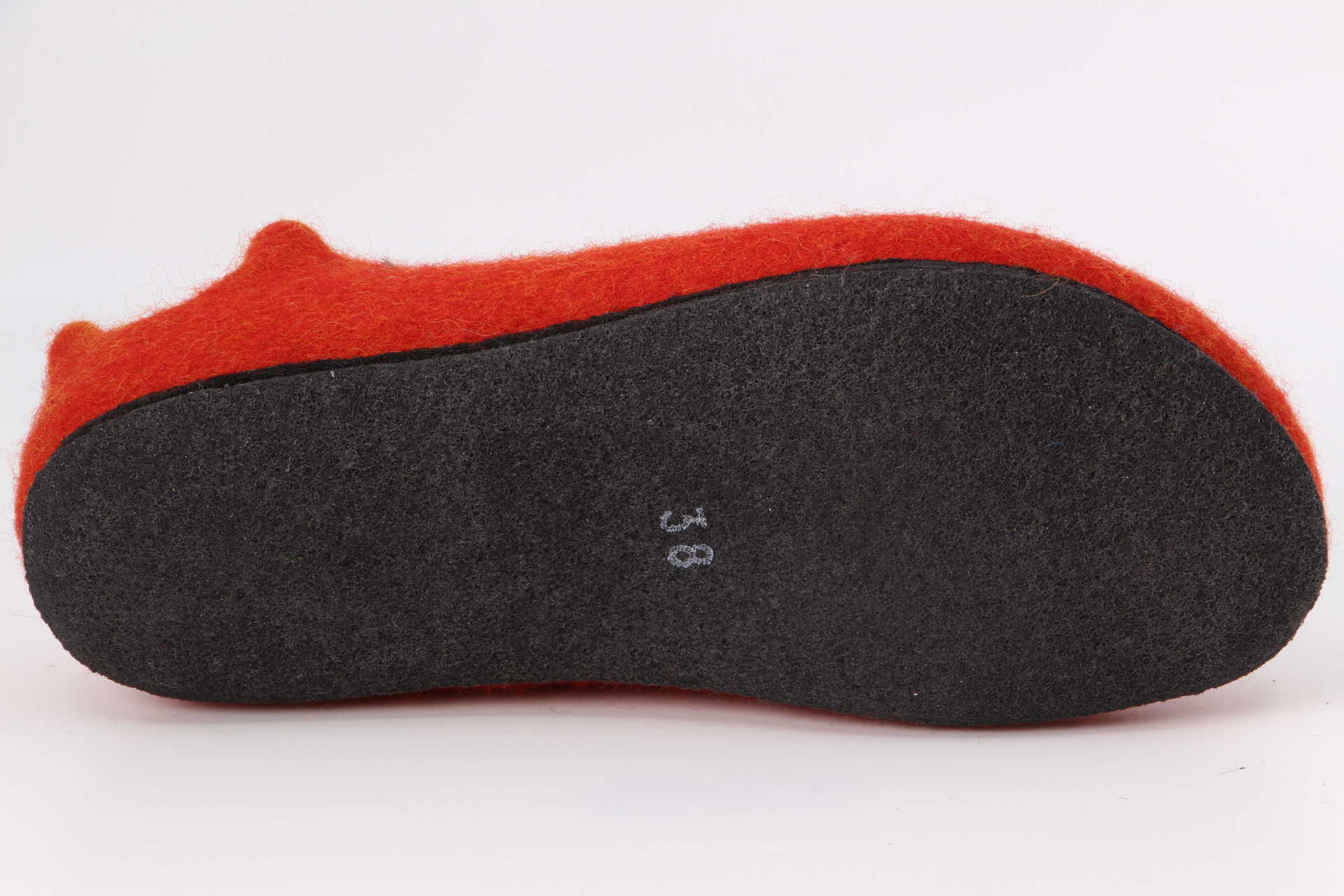Filzfinken rot / orange Sohle