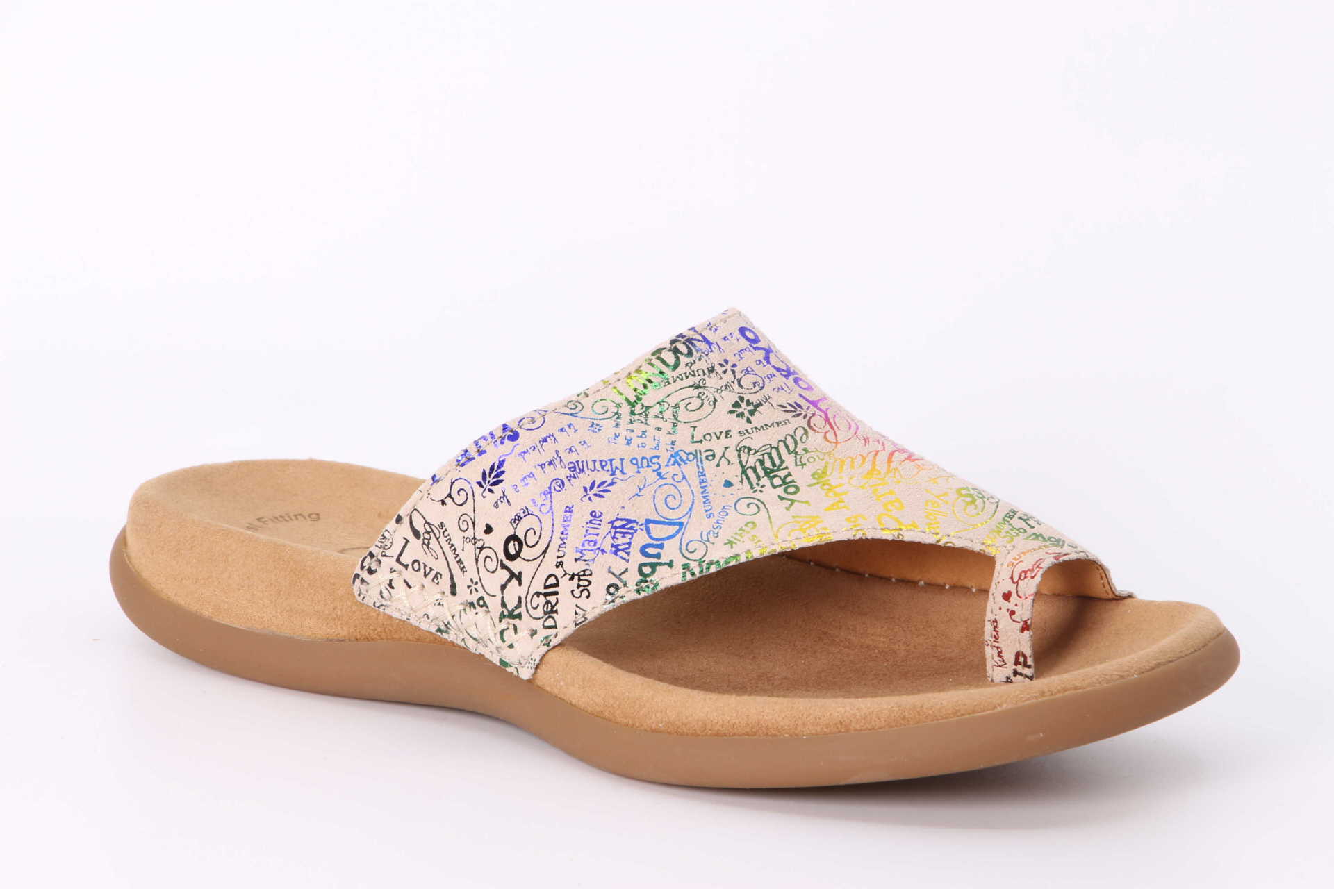 Pantolette beige multi Vorderseite