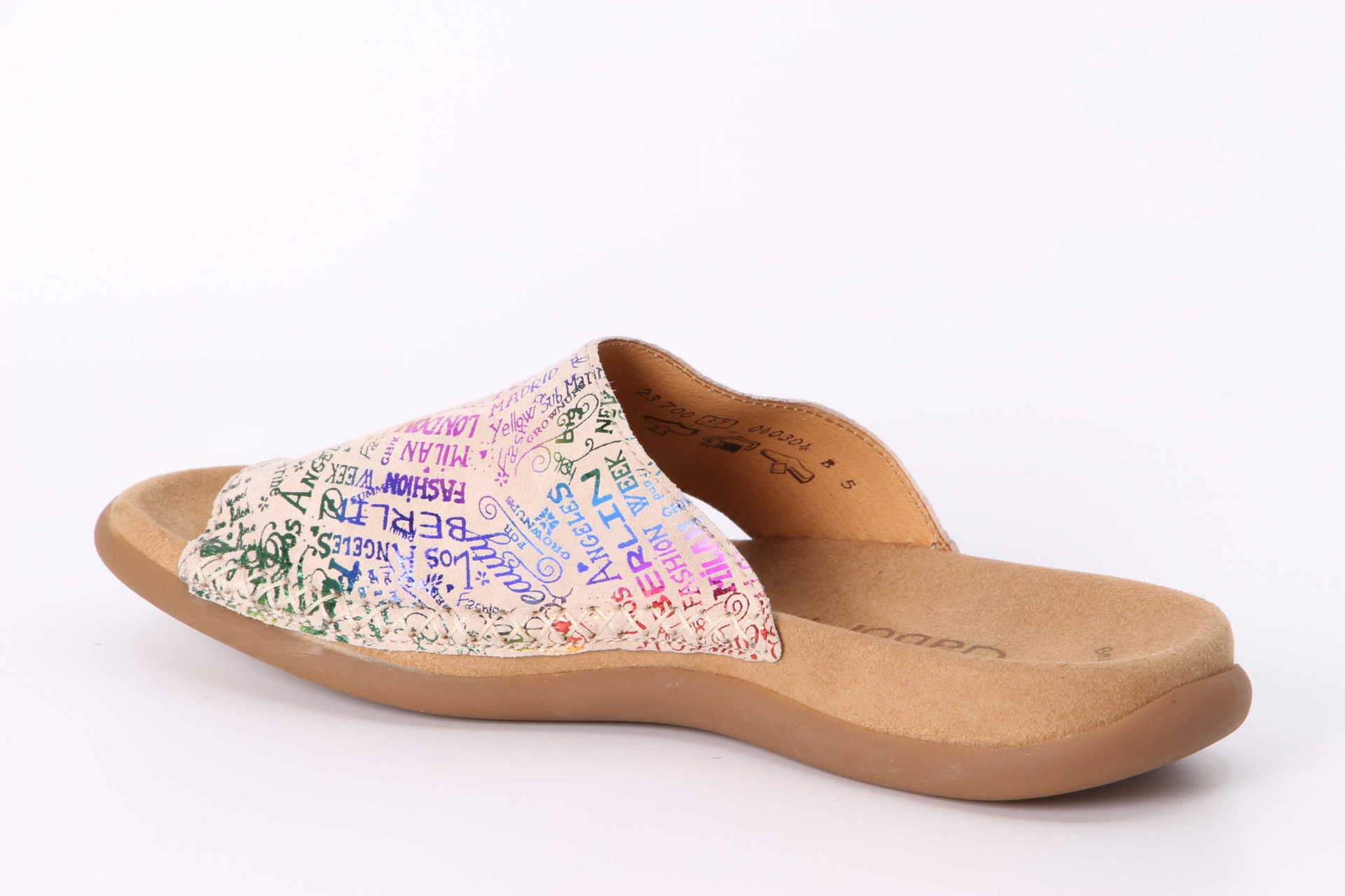 Pantolette beige multi Rückseite