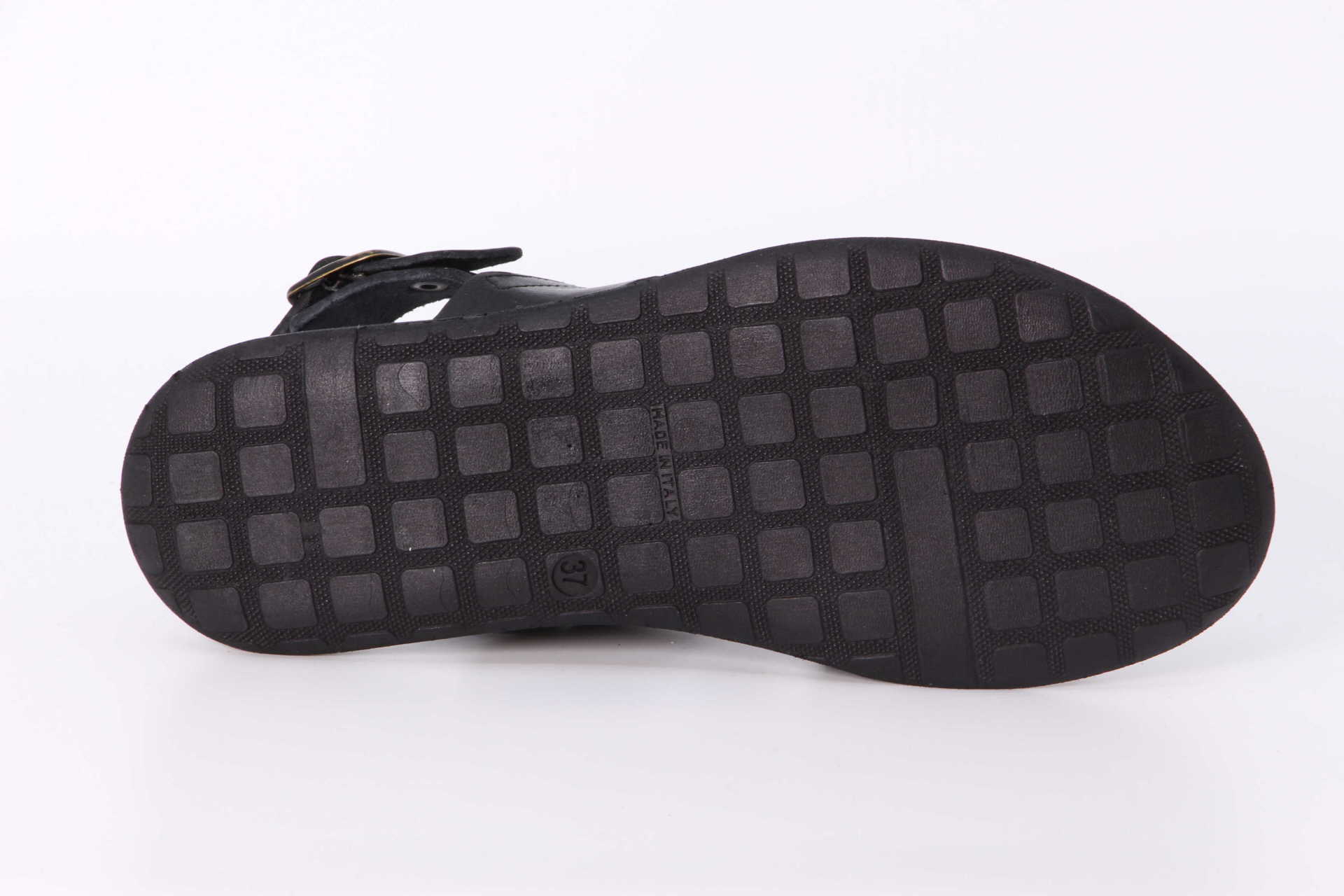 Leder-Sandale nero Sohle