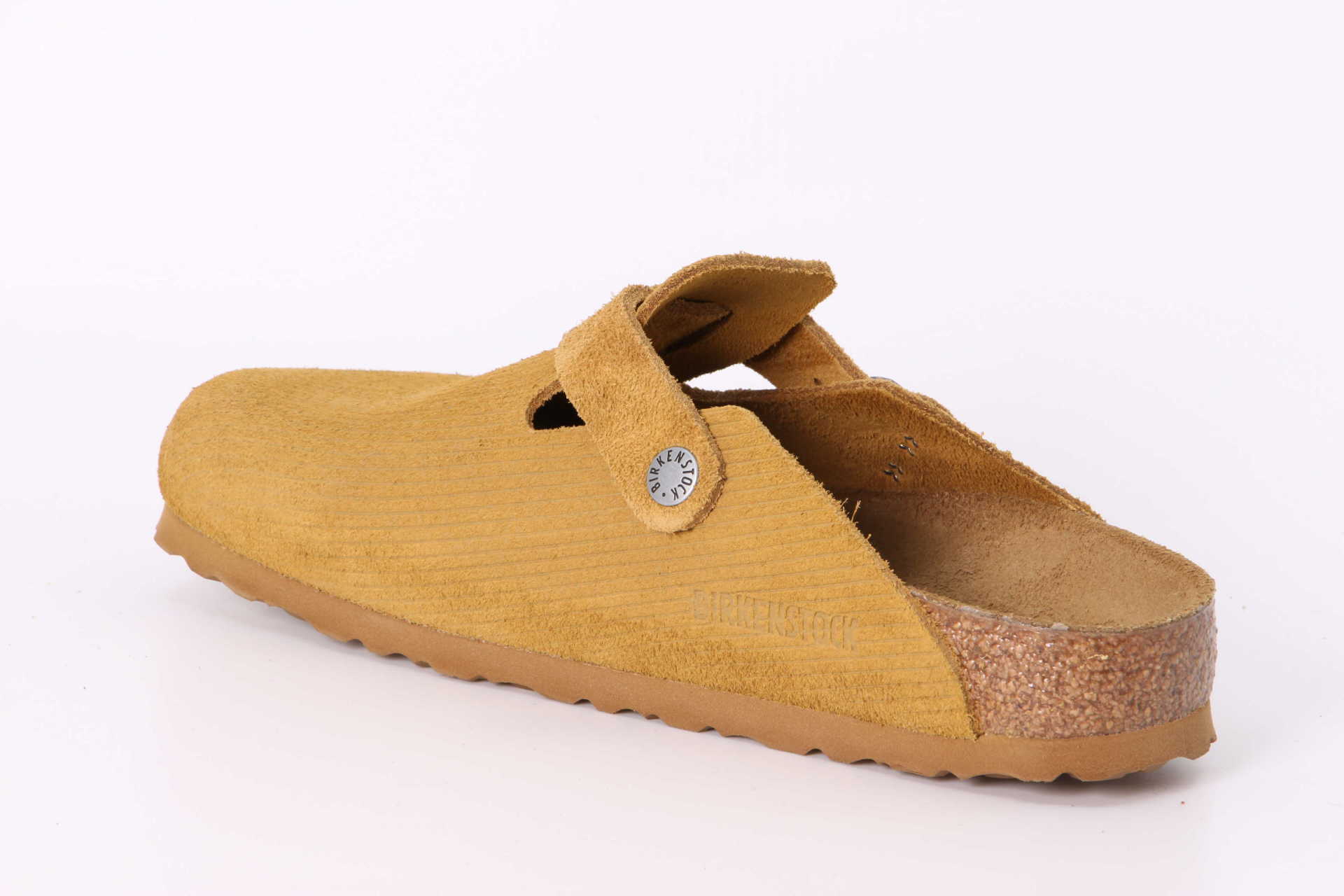 Boston Suede Embossed schmal cork brown Rückseite