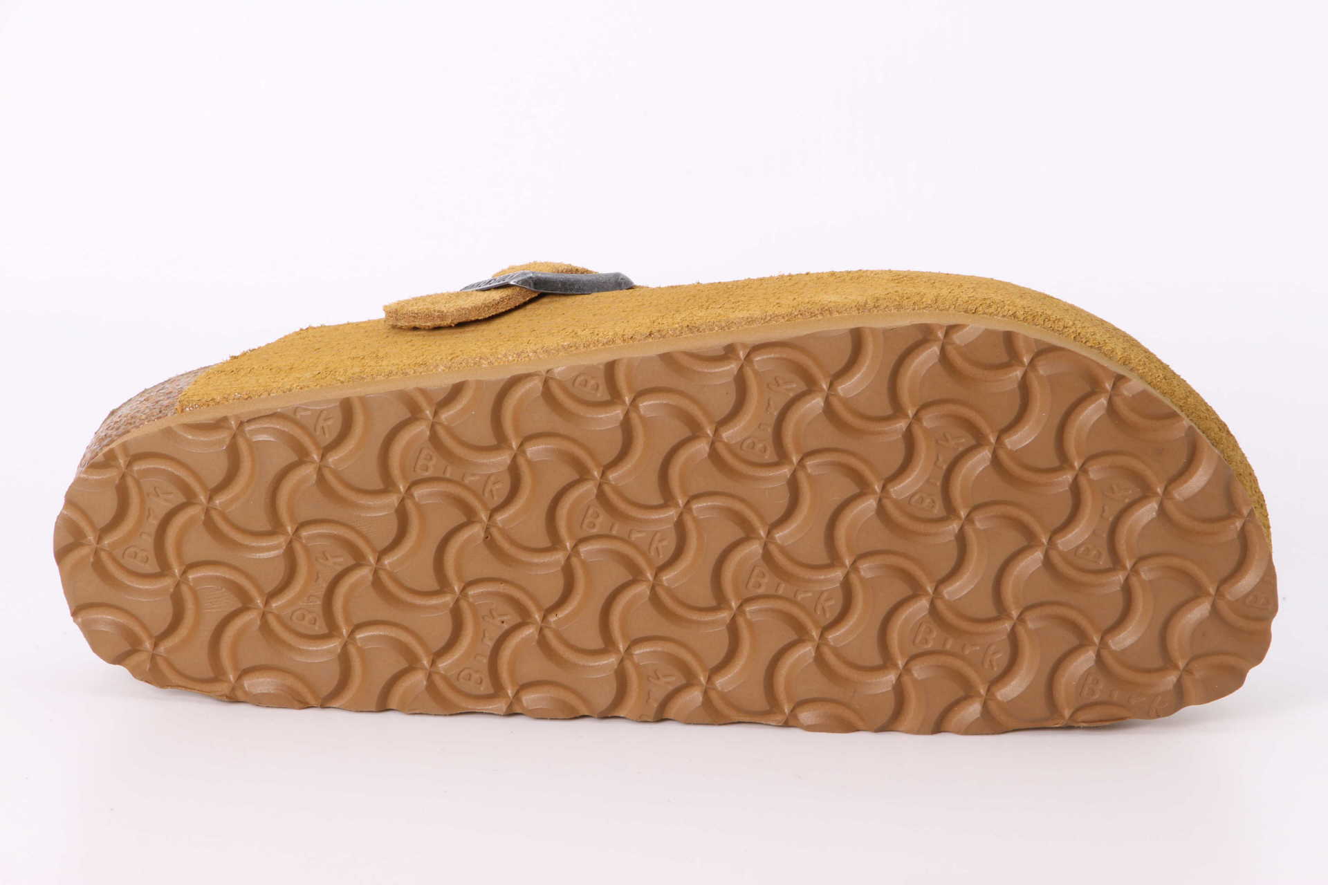 Boston Suede Embossed schmal cork brown Sohle
