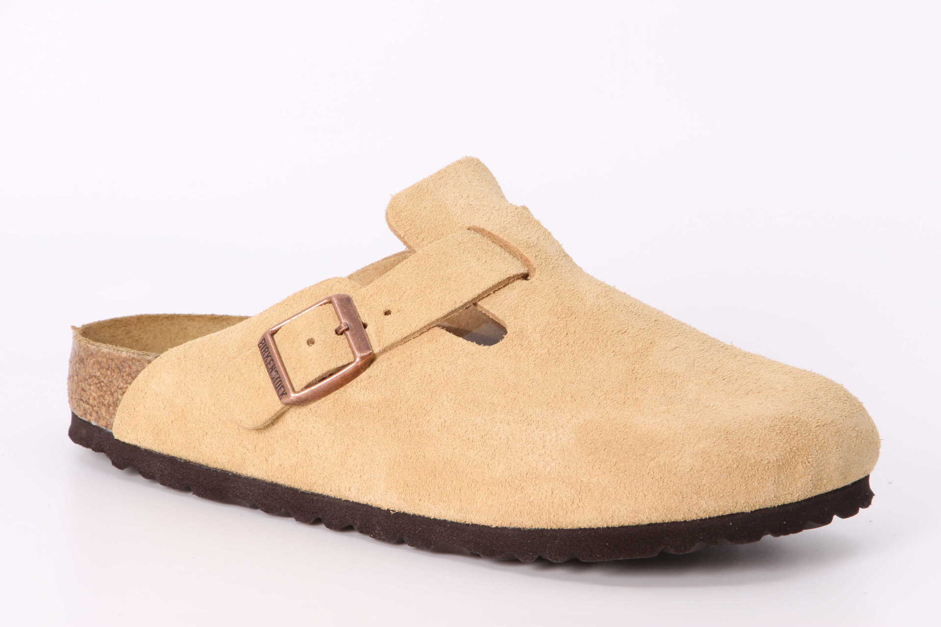Boston Suede schmal latte cream Vorderseite