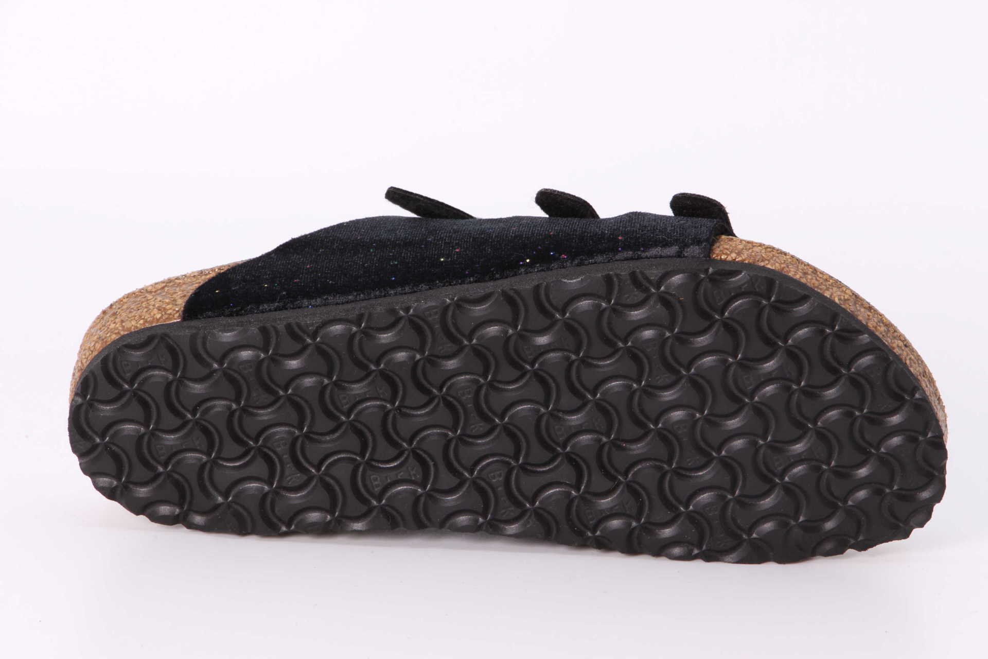 Florida Kids Velvet schmal glitter black Sohle