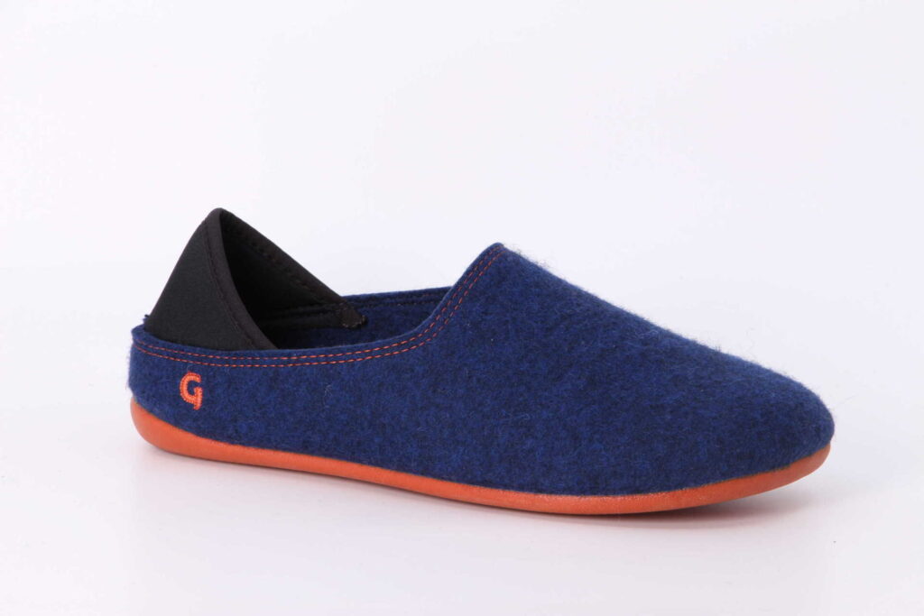Wool Slip-On midnight / orange Vorderseite
