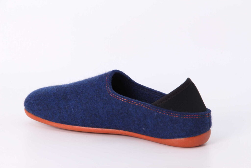 Wool Slip-On midnight / orange Rückseite