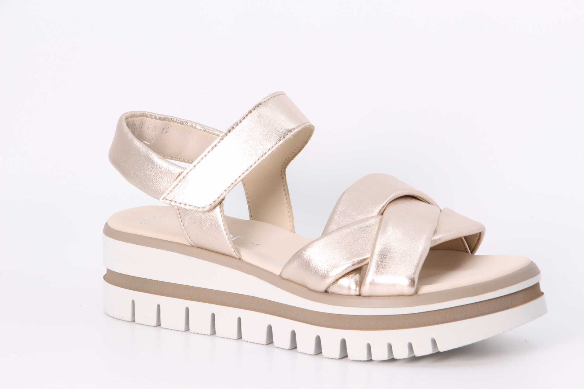Sandale puder / metallic Vorderseite