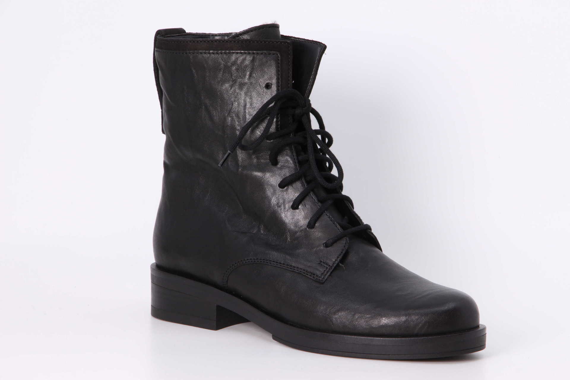 Schnürstiefelette schwarz Vorderseite