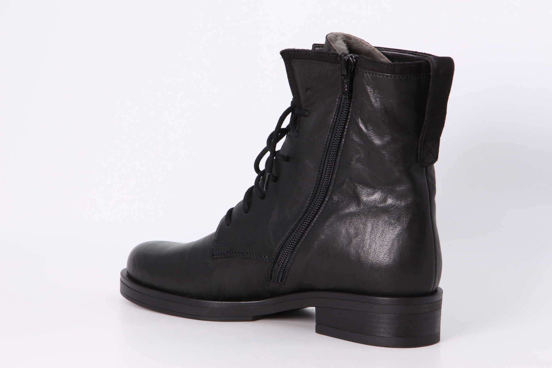 Schnürstiefelette schwarz Rückseite